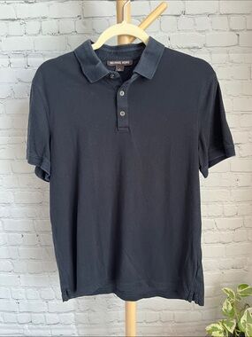 Michael Kors Men's Black Short-Sleeve Polo